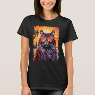Pop-Art Maine-Coon-Katze Hawaiian T-Shirt