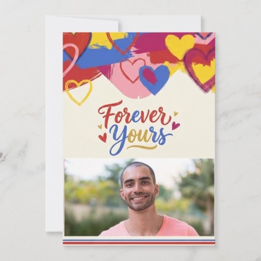 Pop-Art-Maler-Valentinstag-Postkarte  Feiertagskarte (Vorderseite)