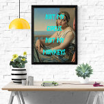 Pop Art Malerei nicht mein Zirkus Sassy Poster<br><div class="desc">Mit dieser seichten Pop-Kunst verwöhnen Sie Ihre Wände. Redet "Nicht mein Zirkus. Nicht meine Affen."</div>