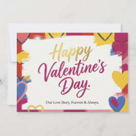 Pop-Art-malerei Valentinstag-Postkarte Feiertagskarte