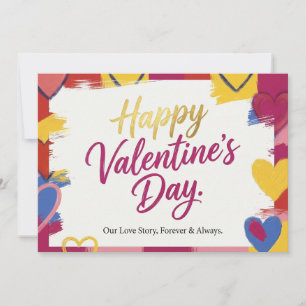 Pop-Art-malerei Valentinstag-Postkarte Feiertagskarte
