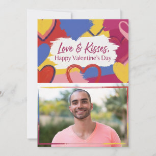 Pop-Art-malerei Valentinstag-Postkarte Feiertagskarte