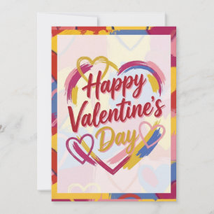 Pop-Art-malerei Valentinstag-Postkarte  Feiertagskarte