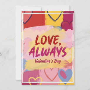 Pop-Art-malerei Valentinstag-Postkarte Feiertagskarte