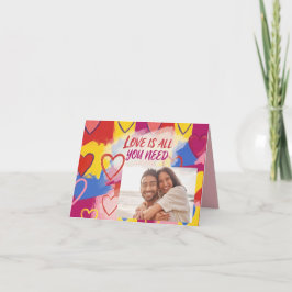 Pop-Art-malerei Valentinstag-Postkarte Karte