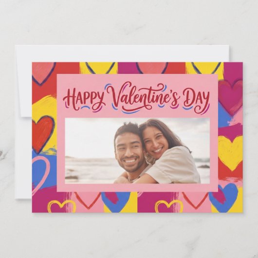 Pop-Art-malerei Valentinstagskarte  Feiertagskarte (Vorderseite)