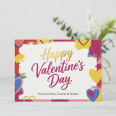 Pop-Art-Malerei zum Valentinstag  Feiertagskarte (Stehend Vorderseite)