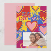 Pop-Art-Malerei zum Valentinstag Feiertagskarte (Vorne/Hinten)