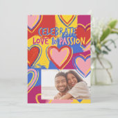 Pop-Art-Malerei zum Valentinstag Feiertagskarte (Stehend Vorderseite)