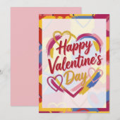 Pop-Art-Malerei zum Valentinstag Feiertagskarte (Vorne/Hinten)