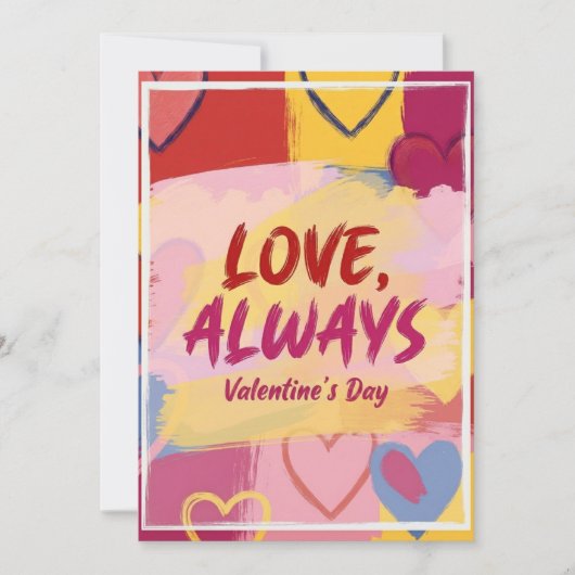 Pop-Art-Malerei zum Valentinstag Feiertagskarte (Vorderseite)