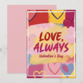 Pop-Art-Malerei zum Valentinstag Feiertagskarte (Vorne/Hinten)