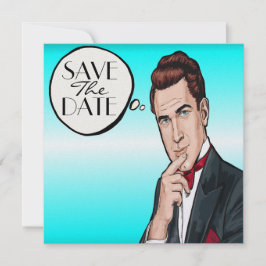 Pop Art Man Feierlichkeiten Einladung