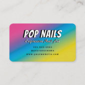 Pop Art Maniküre-Künstler Nageltechniker Expressiv Visitenkarte (Vorderseite)