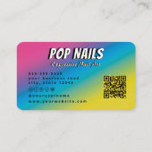 Pop Art Maniküre-Künstler Nageltechniker Expressiv Visitenkarte (Rückseite)