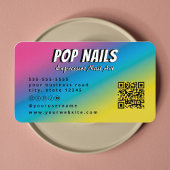 Pop Art Maniküre-Künstler Nageltechniker Expressiv Visitenkarte