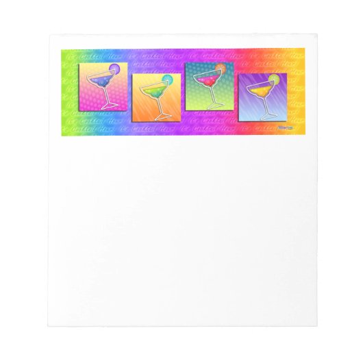 Pop Art MARGARITAS NOTEPAD Notizblock (Vorderseite)