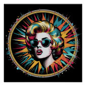 Pop Art Marilyn Glossy Poster (Vorderseite)