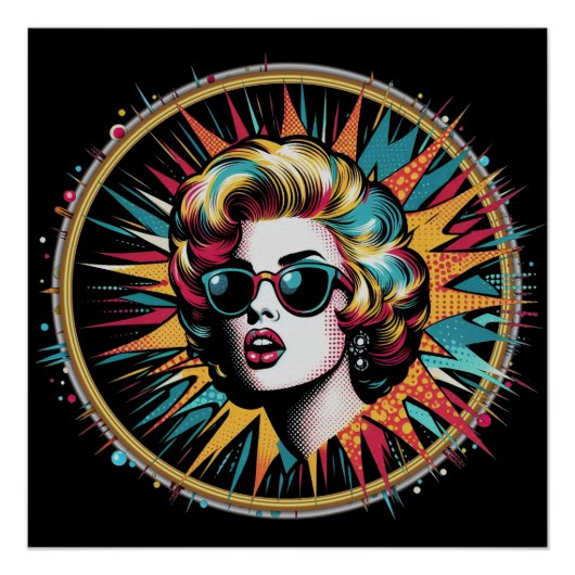 Pop Art Marilyn Glossy Poster (Vorderseite)