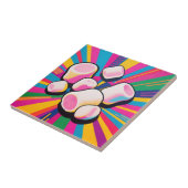 Pop-Art-Marshmallow-Explosion Fliese (Seite)