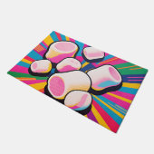 Pop-Art-Marshmallow-Explosion Fußmatte (Schrägansicht)