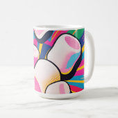Pop-Art-Marshmallow-Explosion Kaffeetasse (VorderseiteRechts)