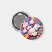 Pop-Art-Marshmallow-Explosion Magnet (Vorderseite/Rückseite)