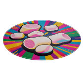 Pop-Art-Marshmallow-Explosion Schneidebrett (Ecke)