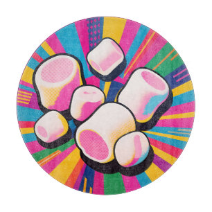 Pop-Art-Marshmallow-Explosion Schneidebrett