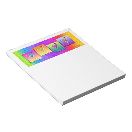 Pop Art MARTINIS NOTEPAD Notizblock (angewinkelt)