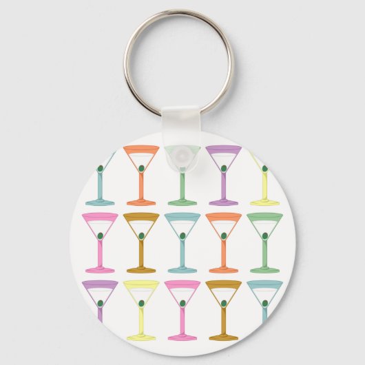 Pop Art Martinis Schlüsselanhänger (Vorderseite)