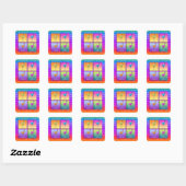 Pop Art MARTINIS STICKER (sq) (Blatt)