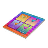Pop Art Martinis Tile - Untersetzer - Trivet (Seite)