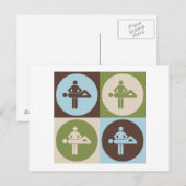 Pop Art Massage Postkarte (Vorne/Hinten)