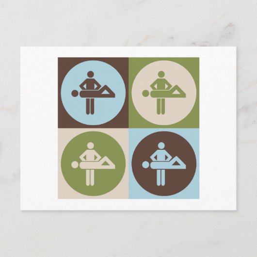 Pop Art Massage Postkarte (Vorderseite)