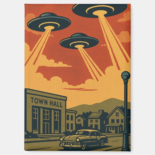 Pop Art MCM Alien Invasion Magnet (Vorderseite)