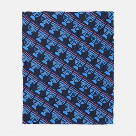 Pop Art Menorah Fleecedecke (Vorderseite)