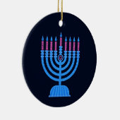 Pop Art Menorah Keramik Ornament (Rechts)