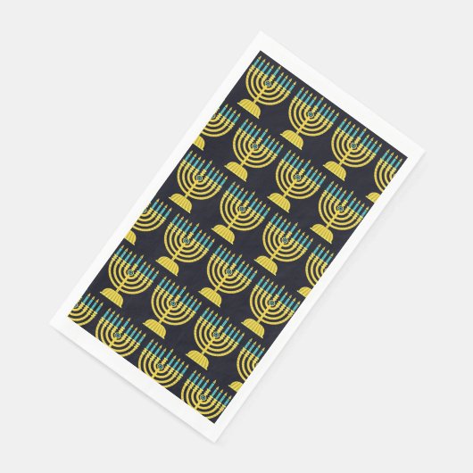 Pop Art Menorah Napkins Serviette (Ecke)