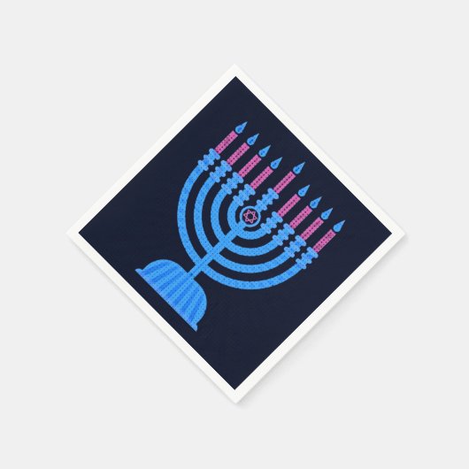 Pop Art Menorah Napkins Serviette (Ecke)