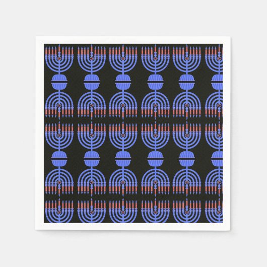 Pop Art Menorah Napkins Serviette (Vorderseite)