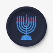 Pop Art Menorah Paper Teller (Vorderseite)