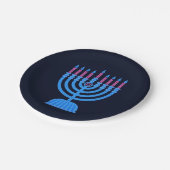 Pop Art Menorah Paper Teller (Schrägansicht)