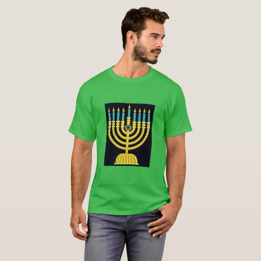 Pop Art Menorah T-Shirt (Vorne ganz)
