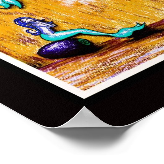 Pop Art Mermaid Martinis Poster (Ecke)