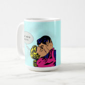 Pop Art Message Kaffeetasse (Vorderseite Links)