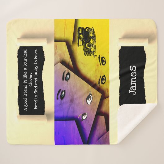 Pop Art Minimalismus Inspiration und Motivierend Sherpadecke (Vorderseite (Horizontal))