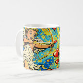 Pop-Art mit zwei Cupids beim Spielen Kaffeetasse (Vorderseite Links)