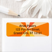 Pop Art Modern 60er Funky Geometric Rays in Orange (Insitu)