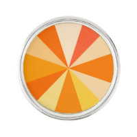 Pop Art Modern 60er Funky Geometric Rays in Orange